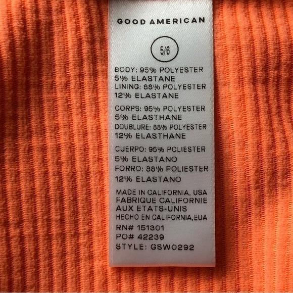 Good American Swimsuit Orange Monokini One Piece 2X 3X - Picture 7 of 10